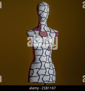Mannequin illuminated with creative lights with geometric effects Stock Photo