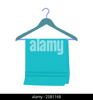 Towel On Hanger Icon Stock Vector