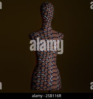 Mannequin illuminated with creative lights with geometric effects Stock Photo
