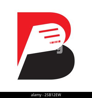 Initial Letter B Golf Logo Design With Golf Stick, Sport concept Stock Vector