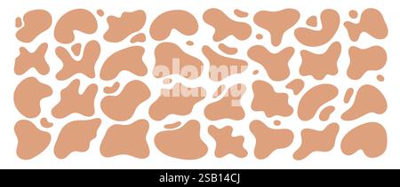 Freeform set. Abstract irregular random blobs. Modern forms for design and print. Vector illustrations isolated on white background Stock Vector