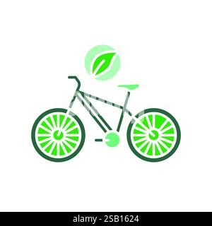 Bicycle flat icon. Vector isolated element. Editable stroke. Stock Vector