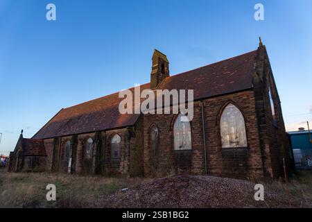 The former St Luke Church of England in Warrington, Cheshire, UK Stock Photo