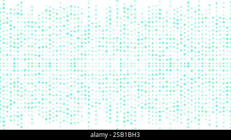 A digital abstract background with glowing blue and white circular and star-like symbols. The dynamic pattern gives a futuristic, sparkling effect. Stock Vector
