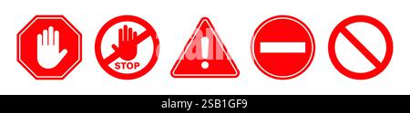 stop, do not cross, ban, forbidden, social sign icon,   vector illustration. Stock Vector