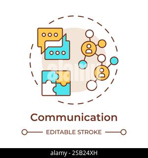 Communication multi color concept icon Stock Vector