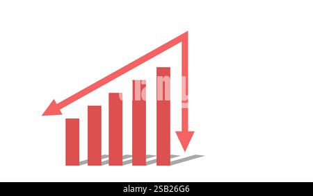 Financial graph, Business concept, Price increase, Price decrease Stock Vector
