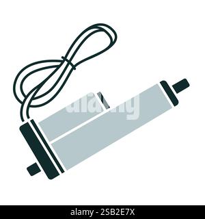 Actuator flat icon. Vector isolated element. Editable stroke. Stock Vector