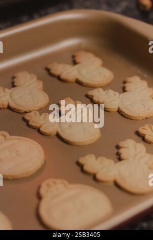 Baking Cookies on a Tray Stock Photo
