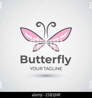 Abstract butterfly logo icon design Stock Vector