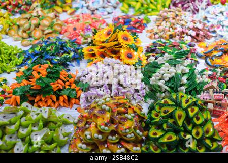 Handmade refrigerator magnets. Mexican handicrafts. Stock Photo