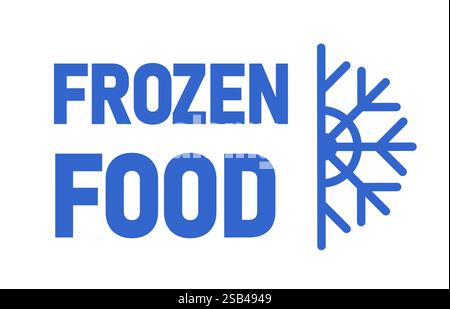 Frozen food logo design. Vector illustration Stock Vector