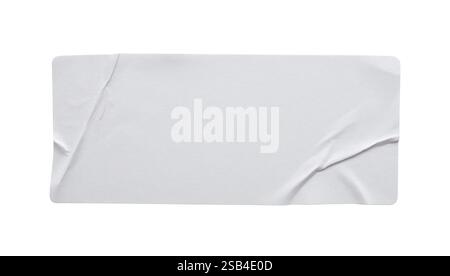 Blank paper sticker label texture isolated on white background Stock Photo