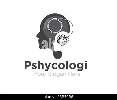 psychology logo designs for medical service Stock Vector
