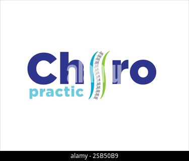 chiropractic logo designs for medical service Stock Vector
