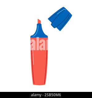 Red Marker Isolated on a White Background. Vector illustration Stock Vector