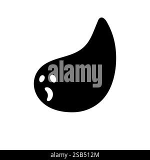 Ghost Illustration Vector Illustration Black and White. Vector illustration Stock Vector
