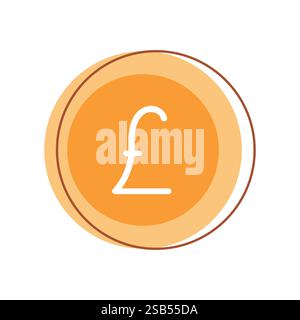 UK United Kingdom Pound currency icon. Money sign. Vector illustration Stock Vector