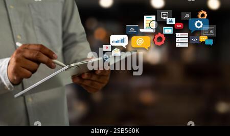 content marketing Content Data Blogging Media Online sales of digital ad marketing Stock Photo