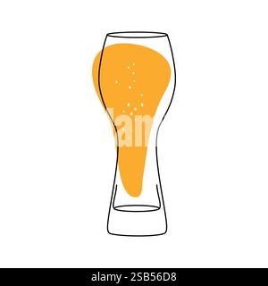 Soda and drink concept represented by glass icon. isolated and flat illustration . Vector illustration Stock Vector