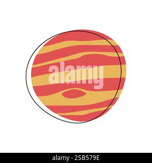 Planets of solar system Mars, Mercury . Vector illustration Stock Vector