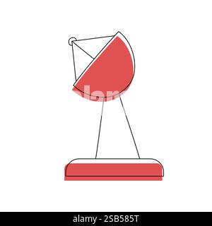 Dish Antenna Icon Vector Design. Vector illustration Stock Vector