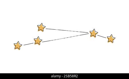 Cancer constellation map. Vector illustration. Vector illustration Stock Vector