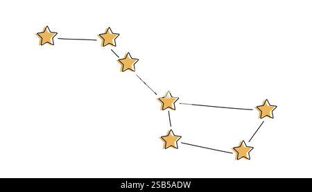 Constellation Ursa Major vector icon. Vector illustration Stock Vector