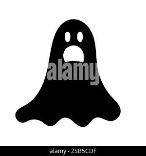 Ghost Illustration Vector Illustration Black and White. Vector illustration Stock Vector