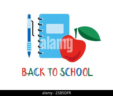 Back to School EPS Design Cut Files. Vector illustration Stock Vector