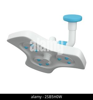 Stylized surgical light on a white background, 3d render Stock Photo