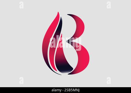 B Logo Design Professional & Unique Stock Vector