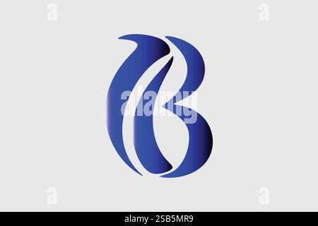 B Logo Design Professional & Unique Stock Vector