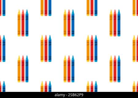 Pen icon seamless pattern background. Highlighter vector illustration. Pen symbol pattern. Vector illustration Stock Vector