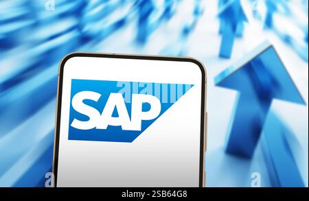 SAP logo - german software company Stock Photo