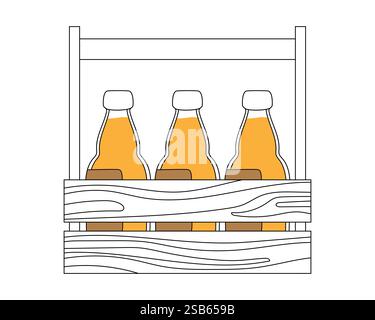 simple beer on large size simple vector design, beer on mug, barrel and bottle pattern vector design. Vector illustration Stock Vector
