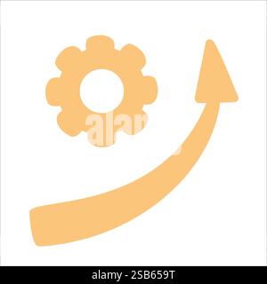 Beautiful Arrow Pointing Up Glyph Vector Icon. Vector illustration Stock Vector