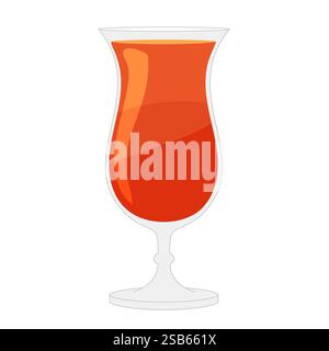 Red wine in glass icon - Vector. Vector illustration Stock Vector