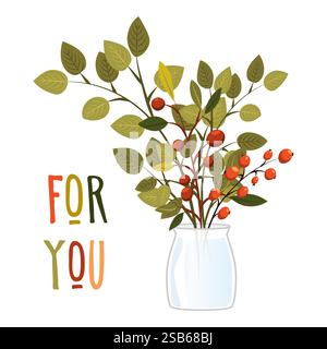 summer bouquet for you, vector illustration flower Stock Vector