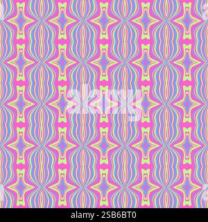 Seamless pattern with chaotic hearts. Vector illustration Stock Vector