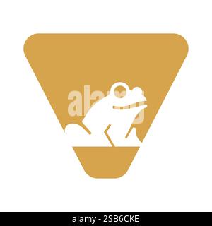 Initial Letter V Frog Logo Design Vector Template Stock Vector