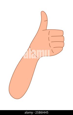 Like, Social Media, Hand Line Icon. Editable Stroke. Pixel Perfect. For Mobile and Web. Vector illustration Stock Vector