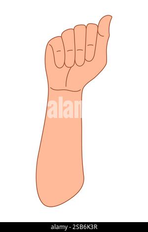 hands clenched power strength icon logo vector. Vector illustration Stock Vector