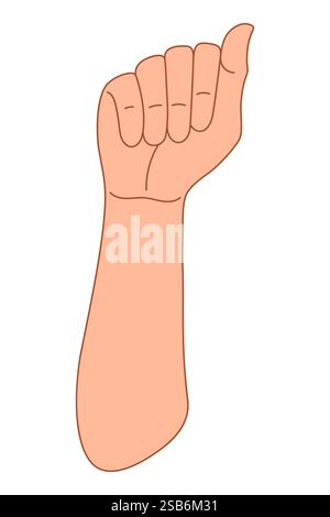 hands clenched power strength icon logo vector. Vector illustration Stock Vector