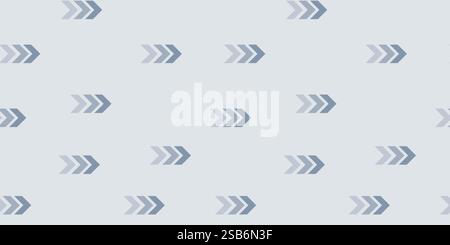A repetitive pattern of gray arrows on a soft light background creates a stylish and contemporary look, ideal for various design applications. Stock Vector