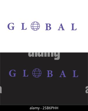 Global tech logo, technology logo design vector illustration Stock Vector