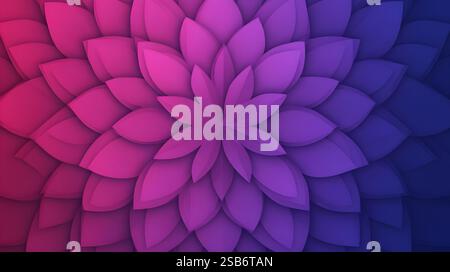 Mesmerizing abstract design featuring a flower-inspired geometric pattern composed of intersecting and overlapping circles with subtle gradient effect Stock Photo