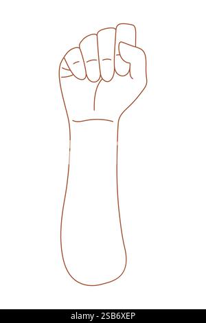 hands clenched power strength icon logo vector. Vector illustration Stock Vector