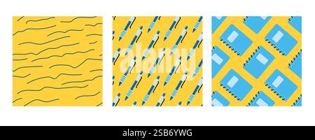 Seamless pattern of pencils background. . Vector illustration Stock Vector