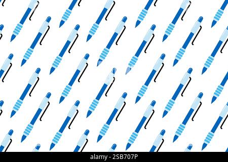 Pen icon seamless pattern background. Highlighter vector illustration. Pen symbol pattern. Vector illustration Stock Vector